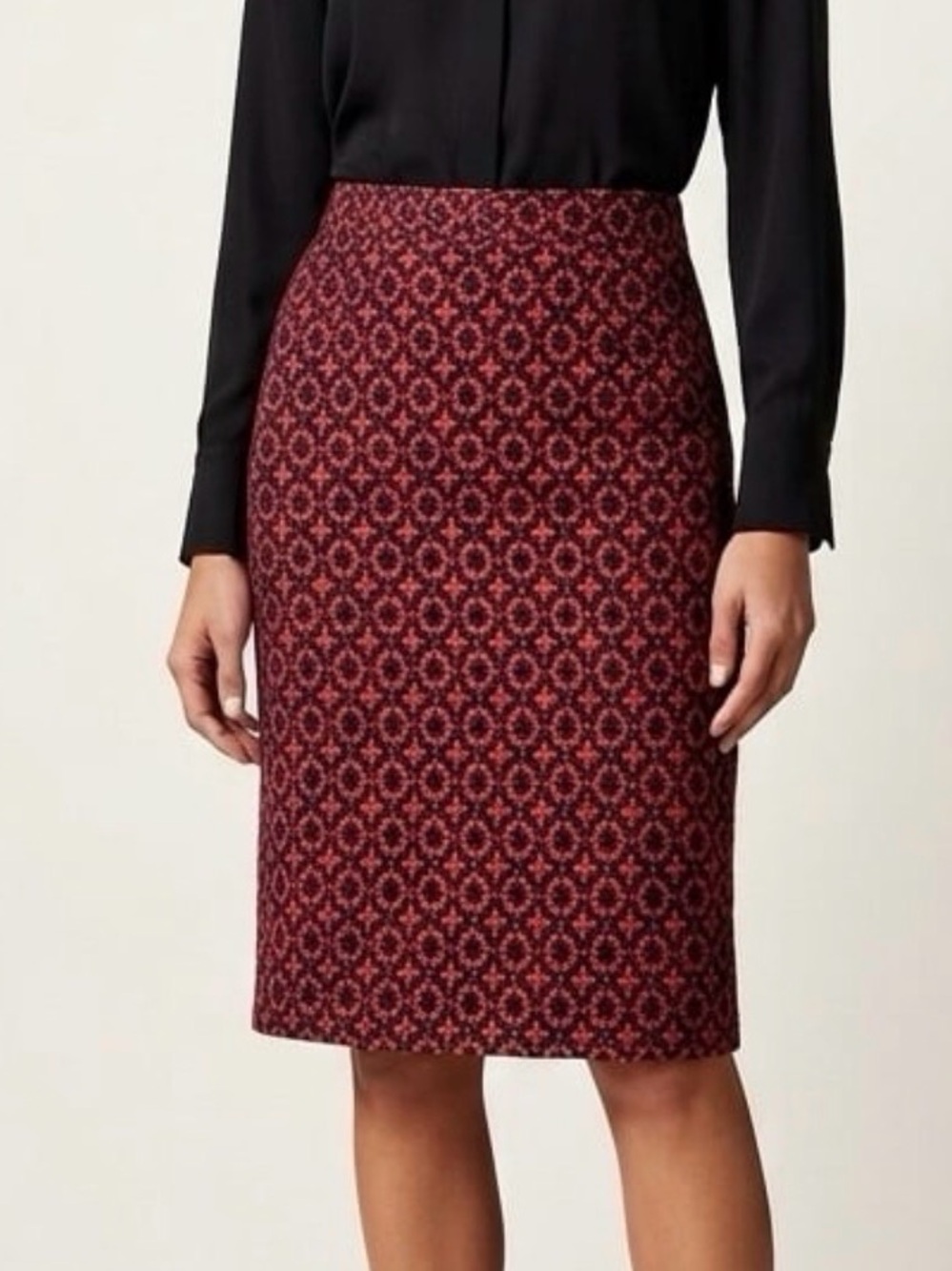 Le Suit Separates Skirt Size 22W Elegance Classic Red Pencil Straight